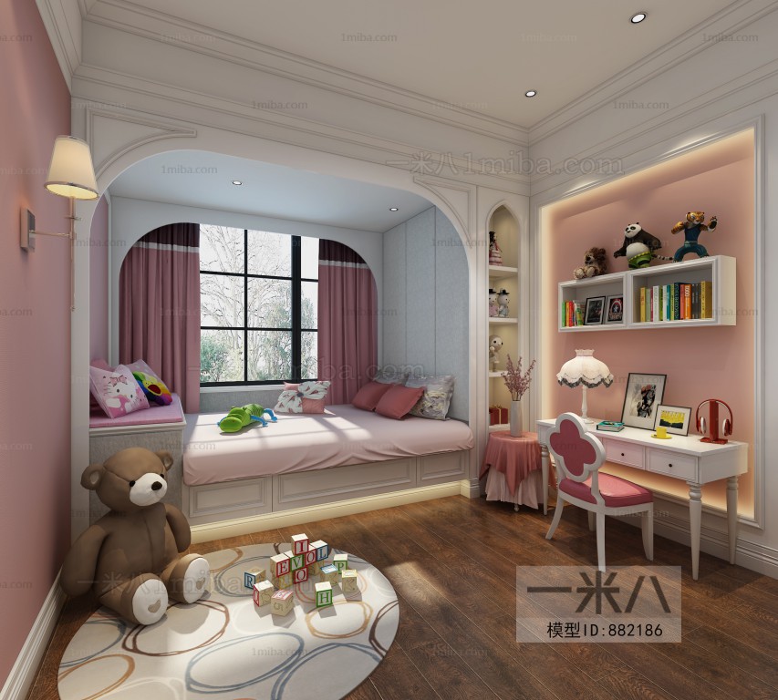 Simple European Style Girl's Room Daughter's Room