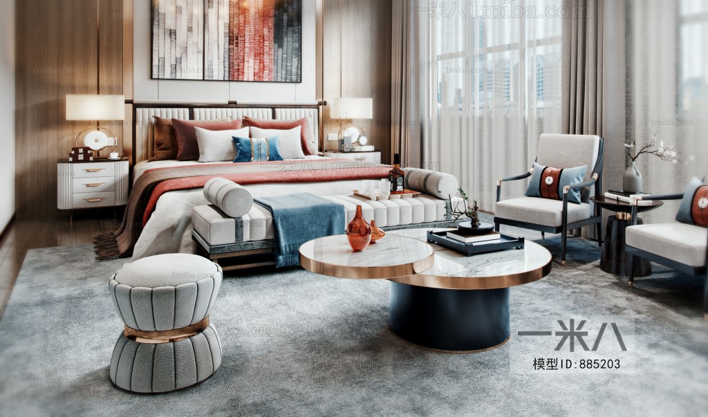 New Chinese Style Bedroom