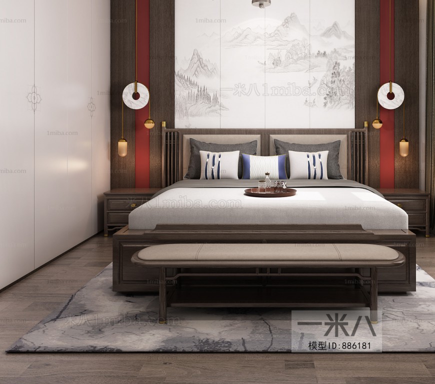 New Chinese Style Bedroom