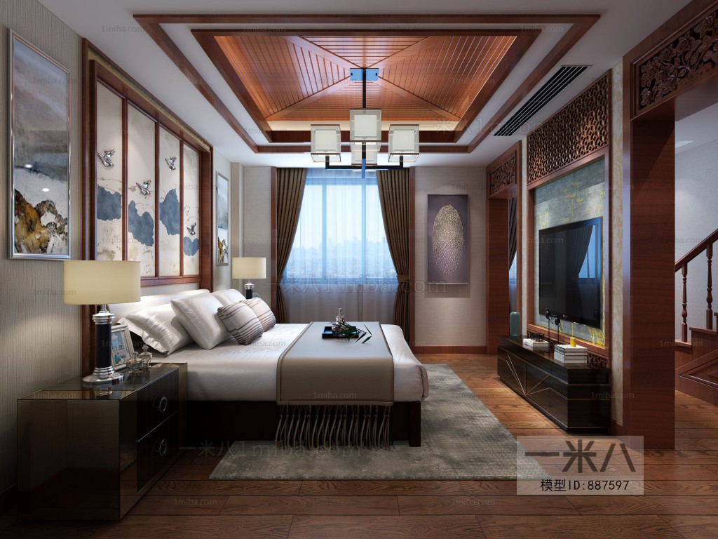 New Chinese Style Bedroom