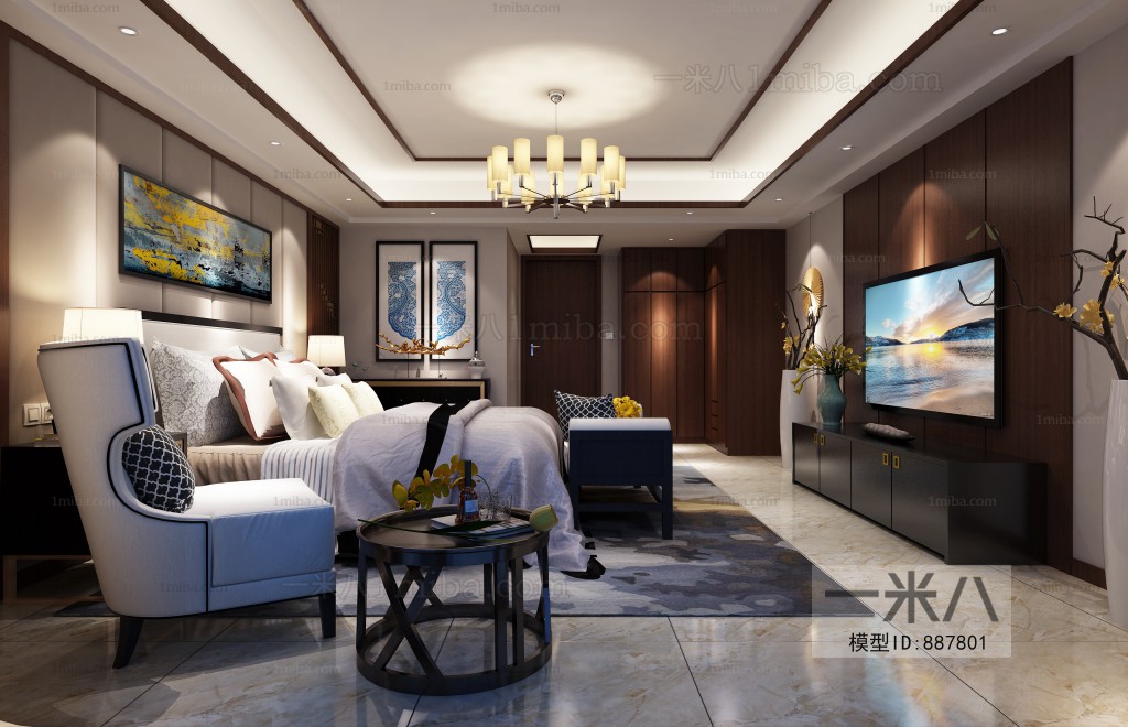 New Chinese Style Bedroom