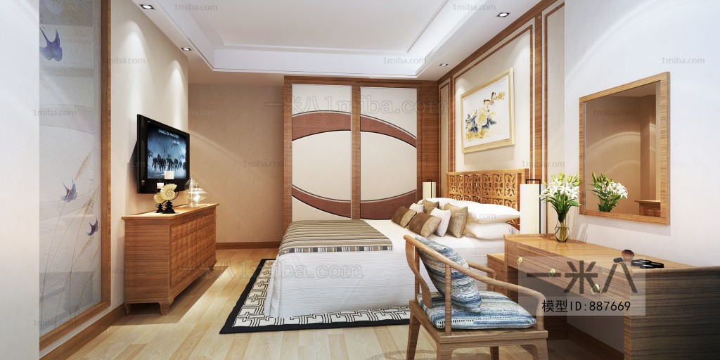 New Chinese Style Bedroom