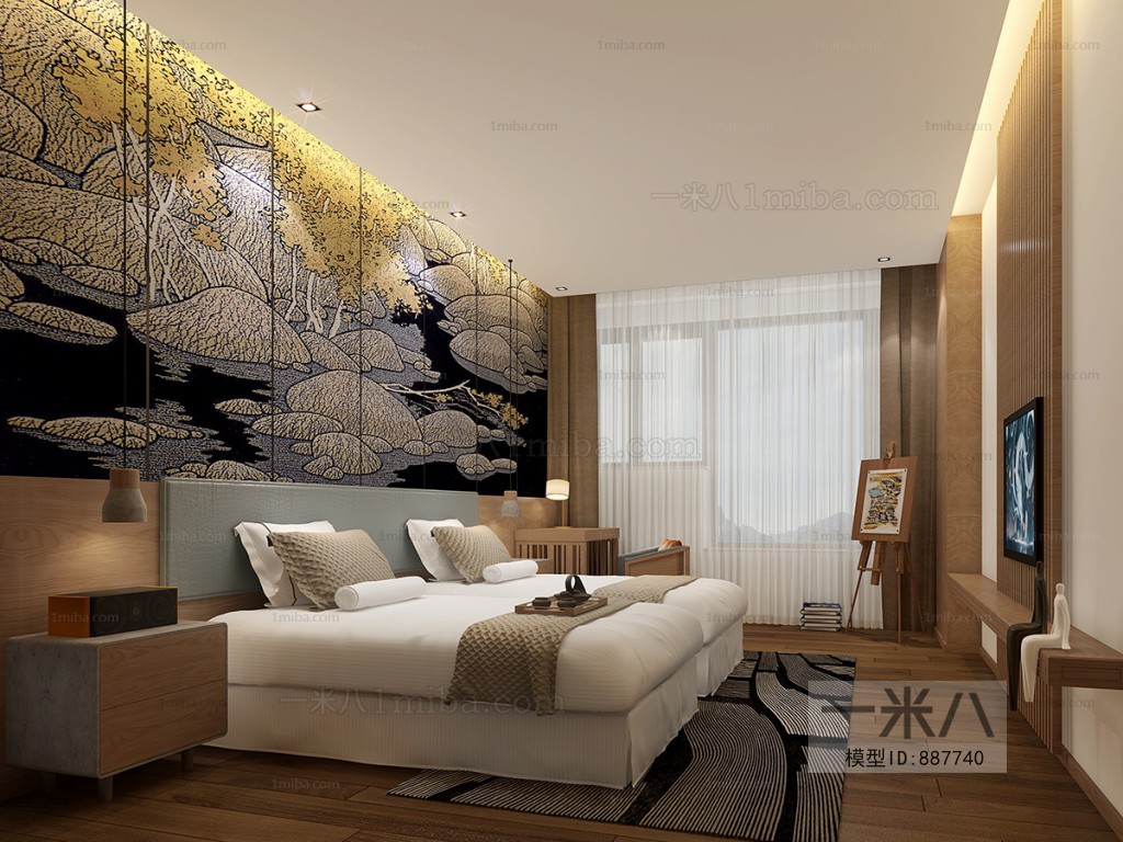 New Chinese Style Bedroom