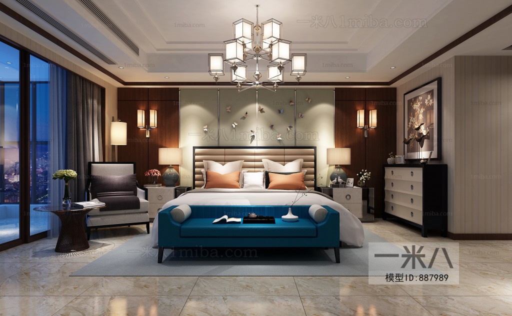 New Chinese Style Bedroom