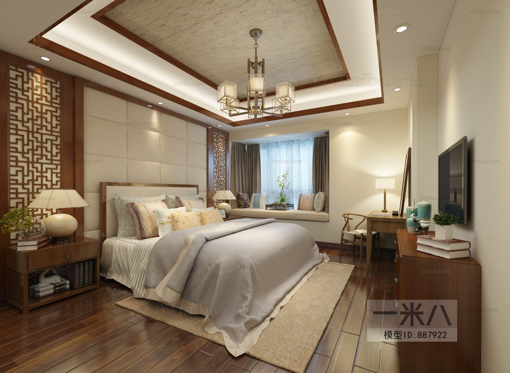 New Chinese Style Bedroom