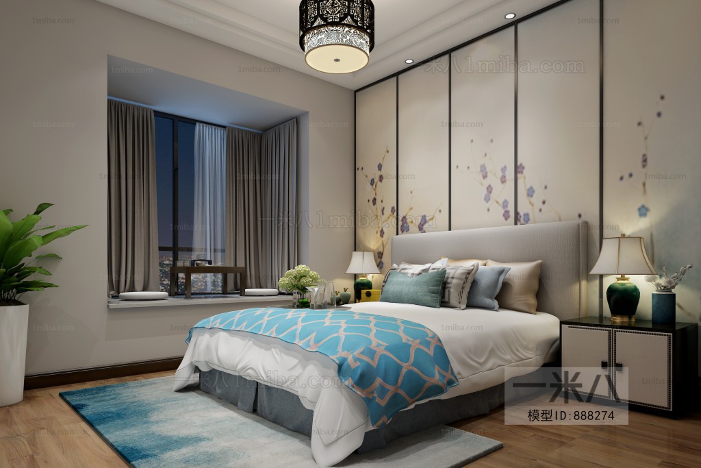 New Chinese Style Bedroom