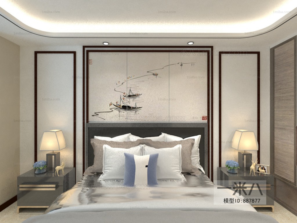 New Chinese Style Bedroom