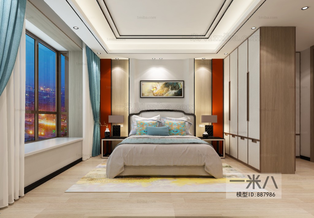 New Chinese Style Bedroom