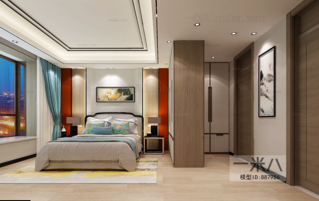 New Chinese Style Bedroom