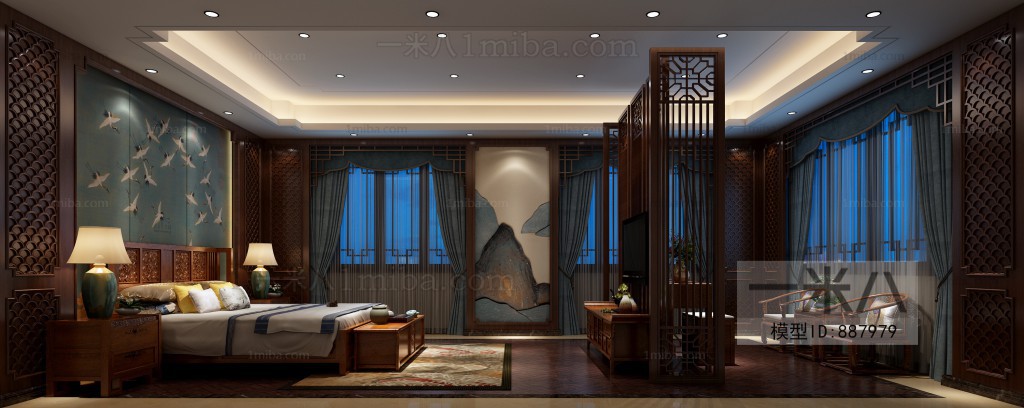 New Chinese Style Bedroom