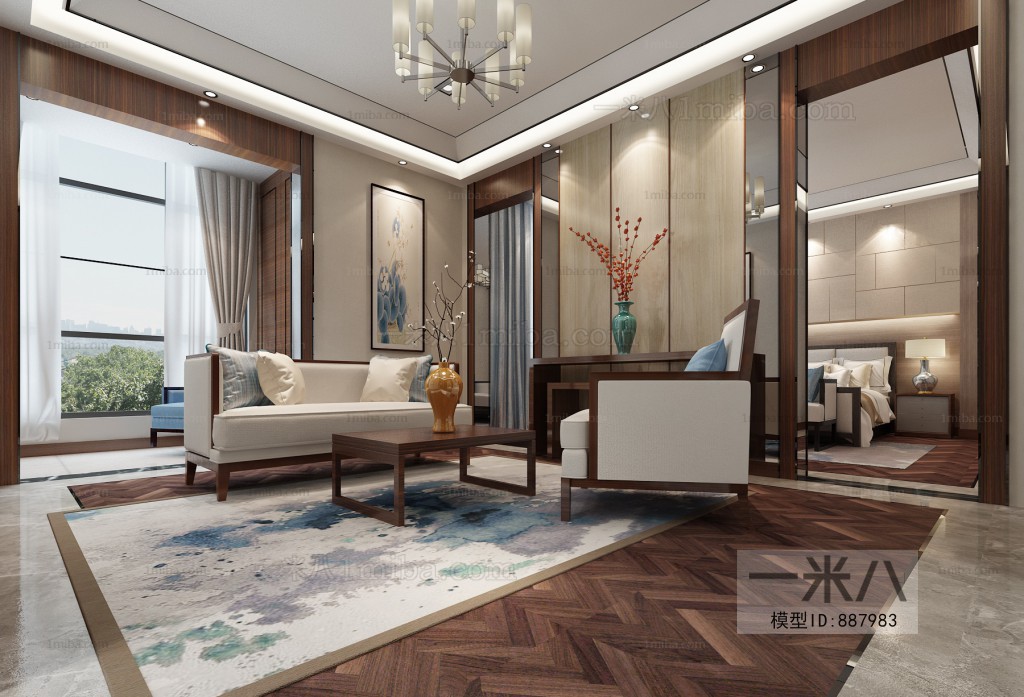 New Chinese Style Bedroom