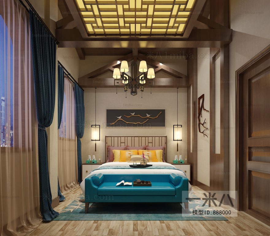 New Chinese Style Bedroom