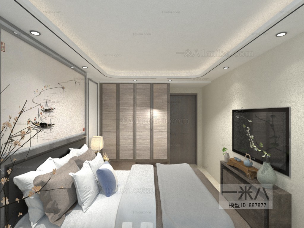 New Chinese Style Bedroom