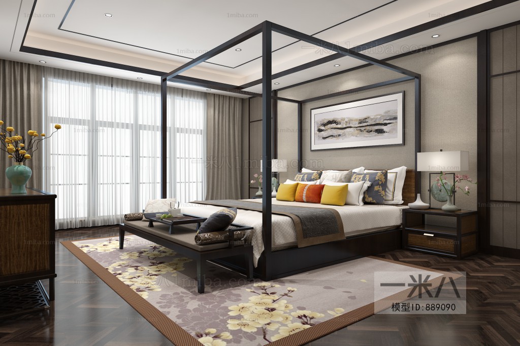 New Chinese Style Bedroom