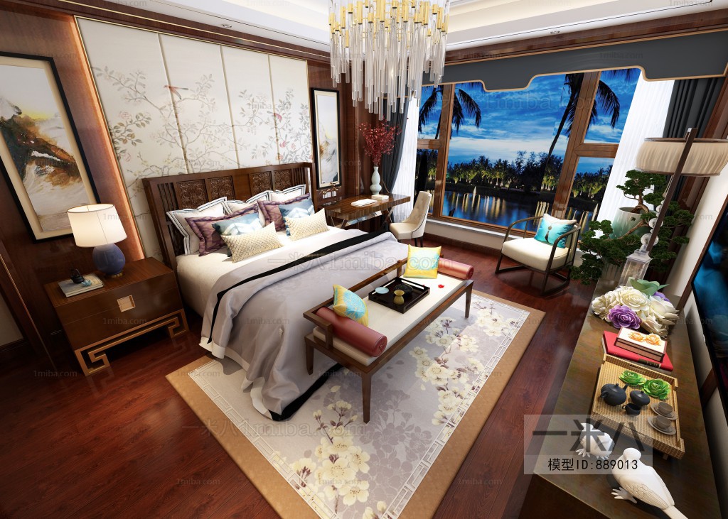 New Chinese Style Bedroom