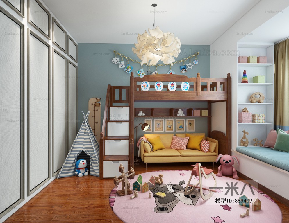 Simple European Style Children's Room