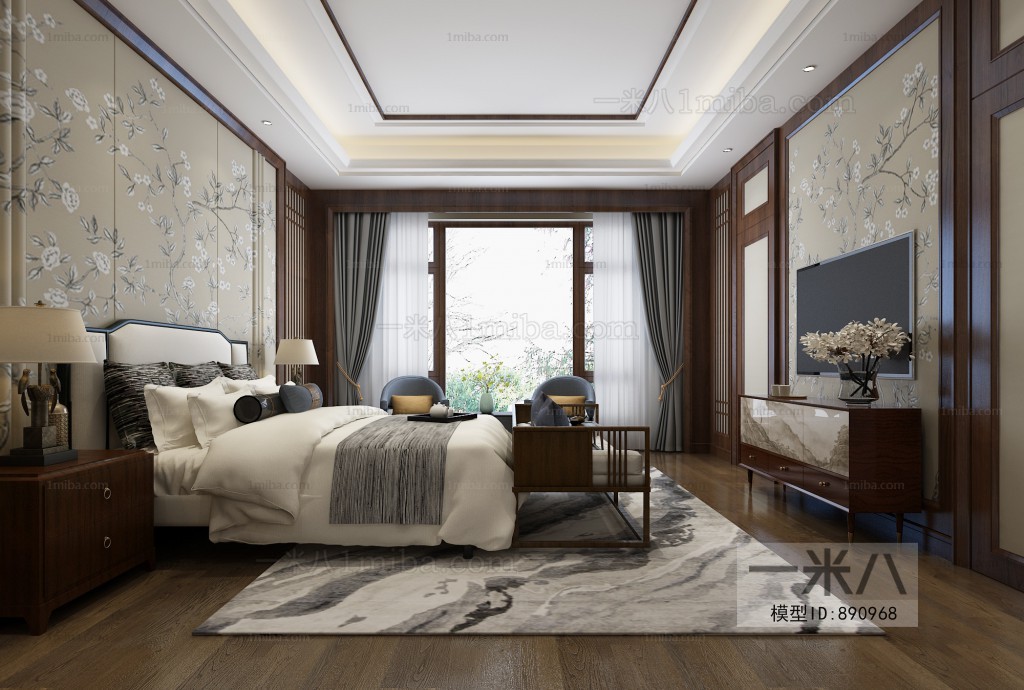 New Chinese Style Bedroom