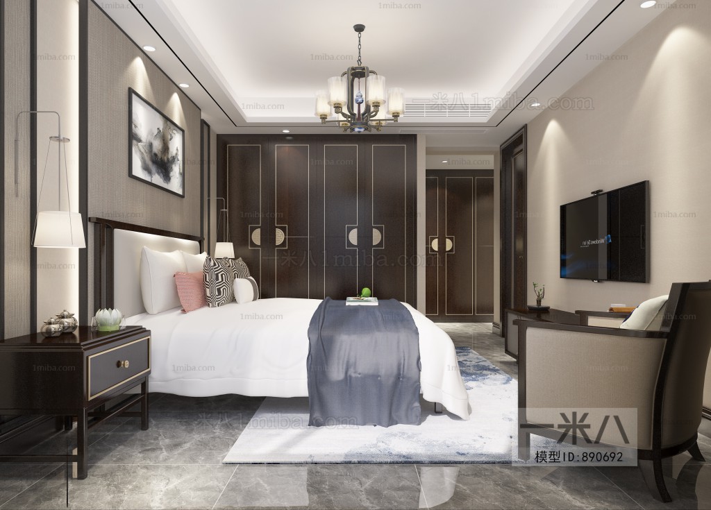 New Chinese Style Bedroom