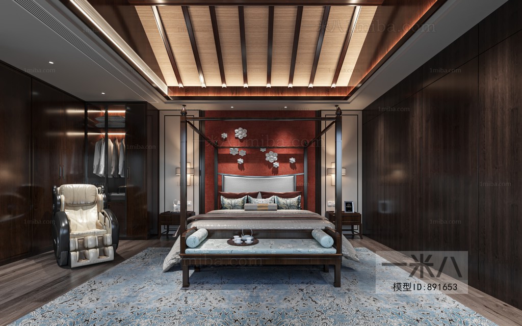 New Chinese Style Bedroom