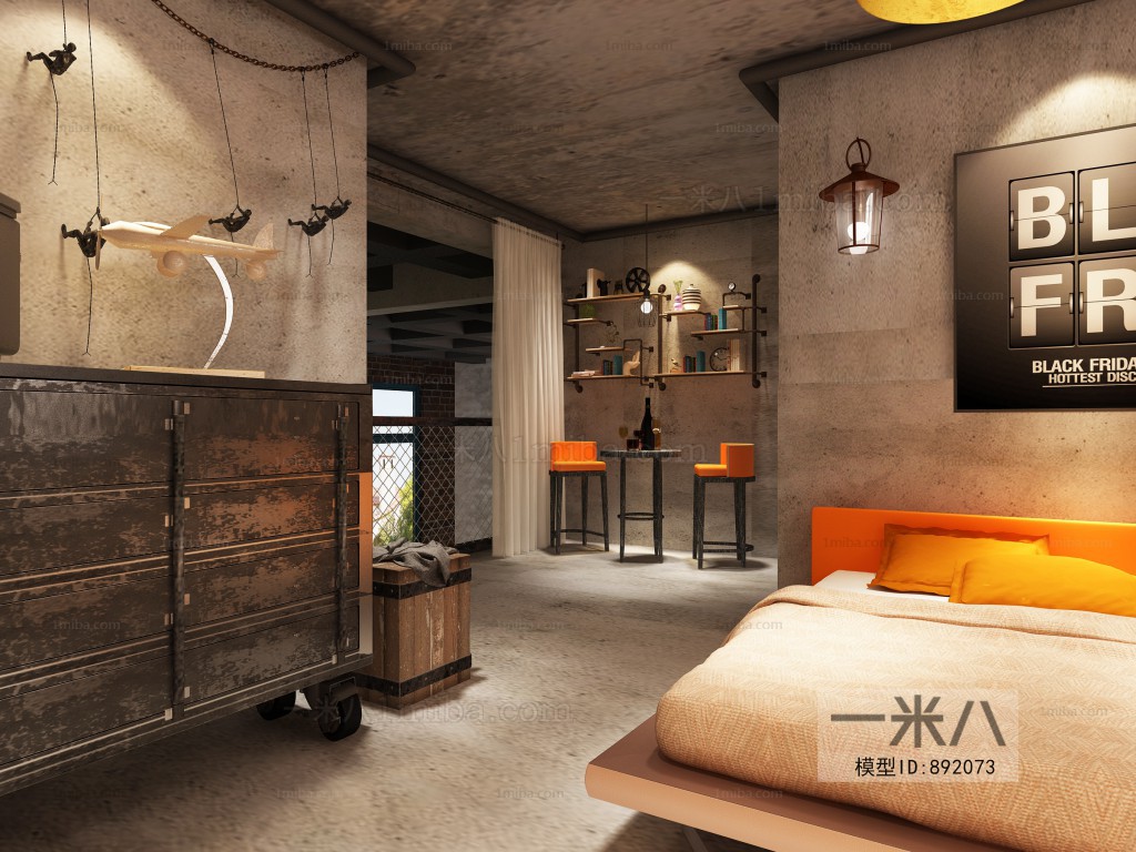 Industrial Style Bedroom