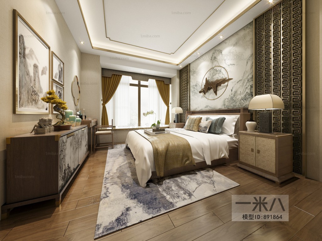 New Chinese Style Bedroom