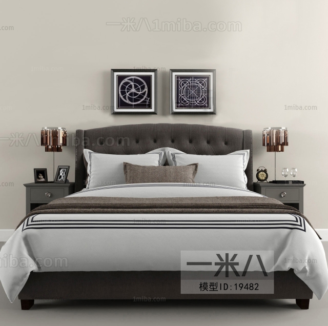 Modern American Style Double Bed