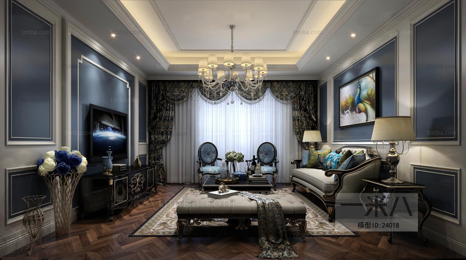 European Style New Classical Style A Living Room