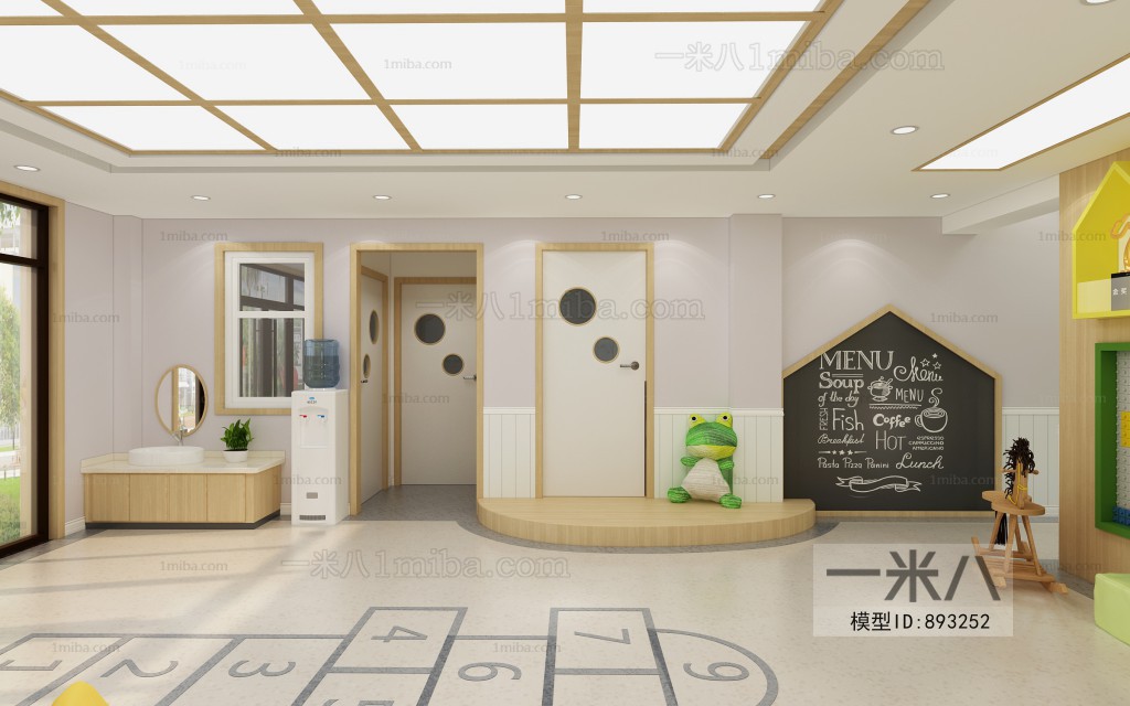 新中式儿童幼儿园接待厅
