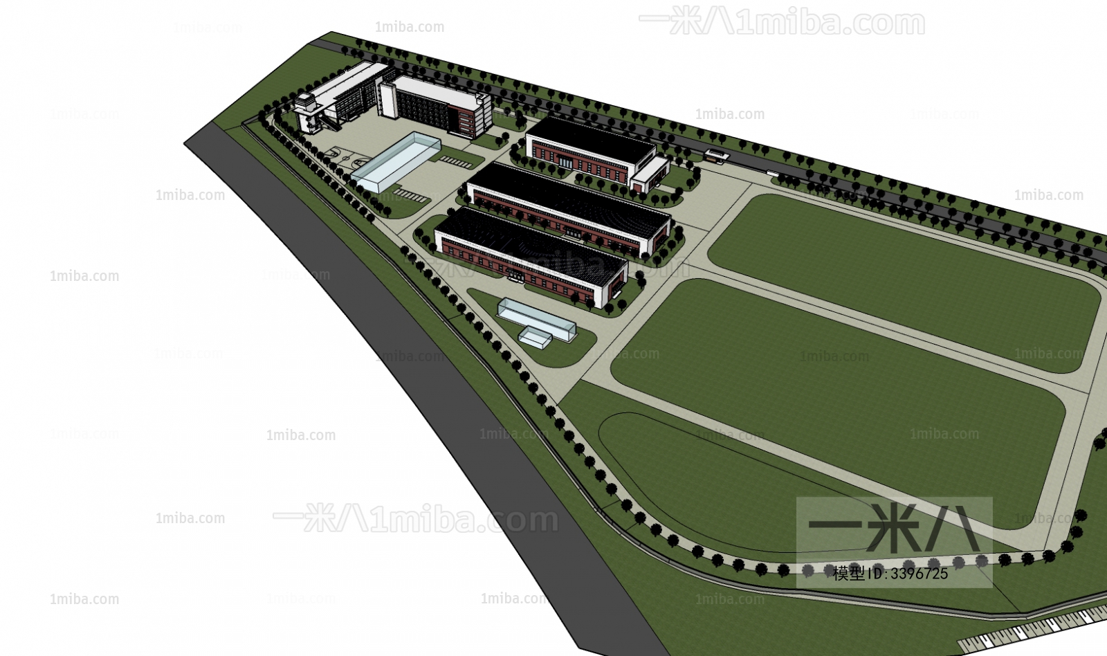 Modern Architectural Bird's-eye View Planning