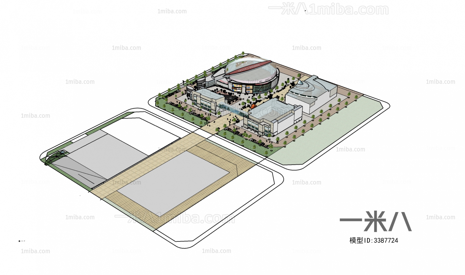 Modern Architectural Bird's-eye View Planning