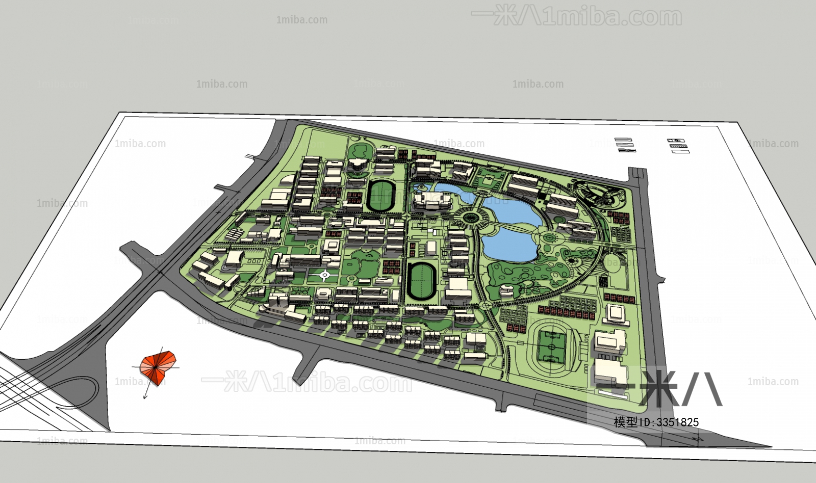 Modern Architectural Bird's-eye View Planning