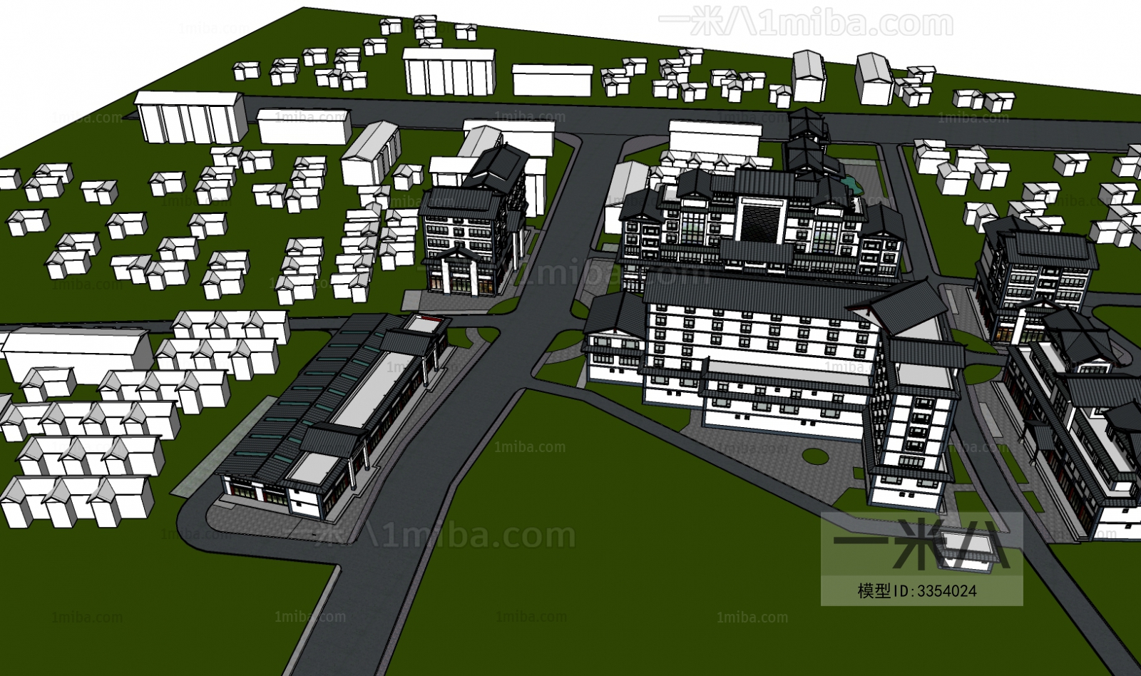 Modern Architectural Bird's-eye View Planning