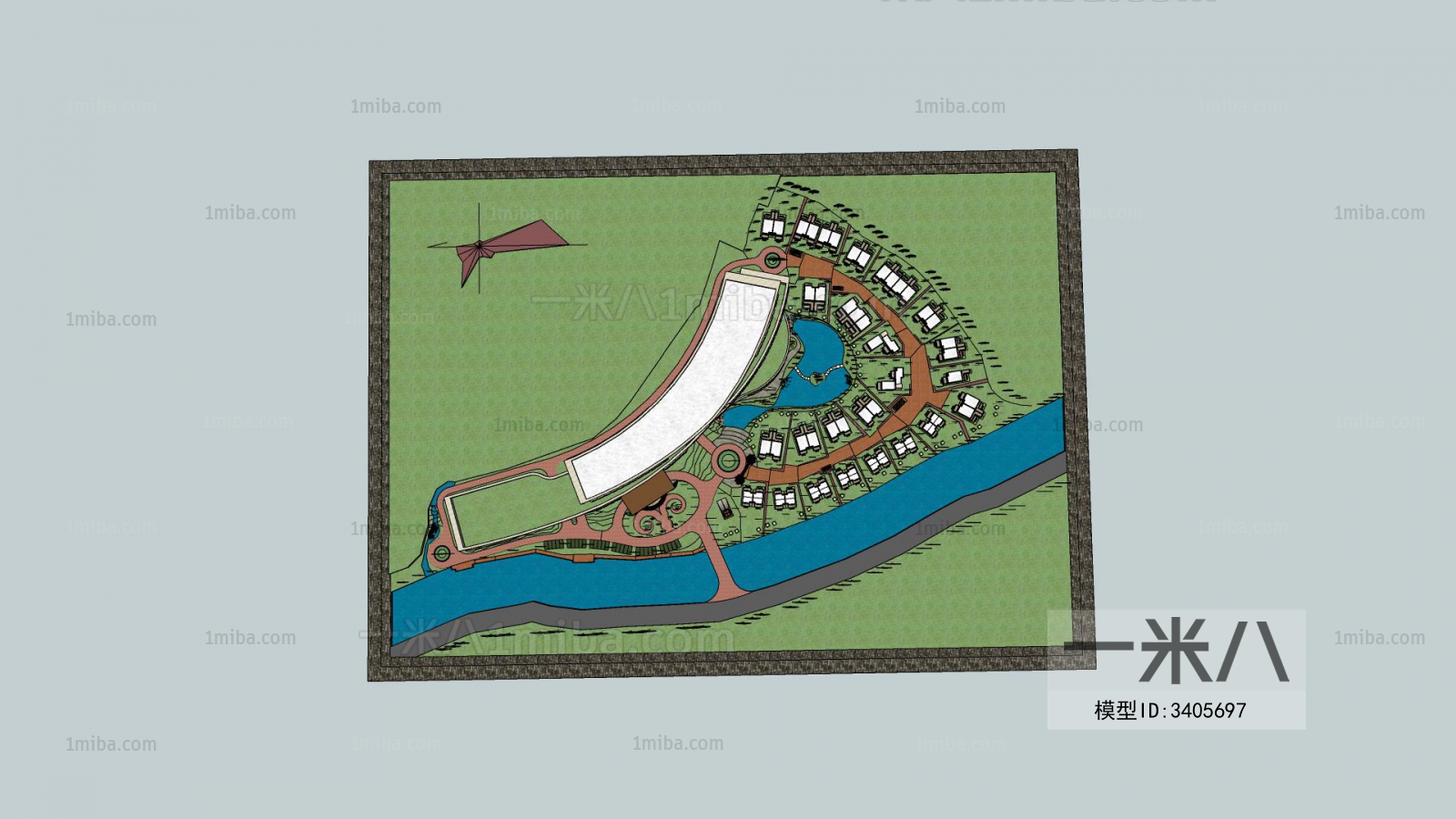 Modern Architectural Bird's-eye View Planning