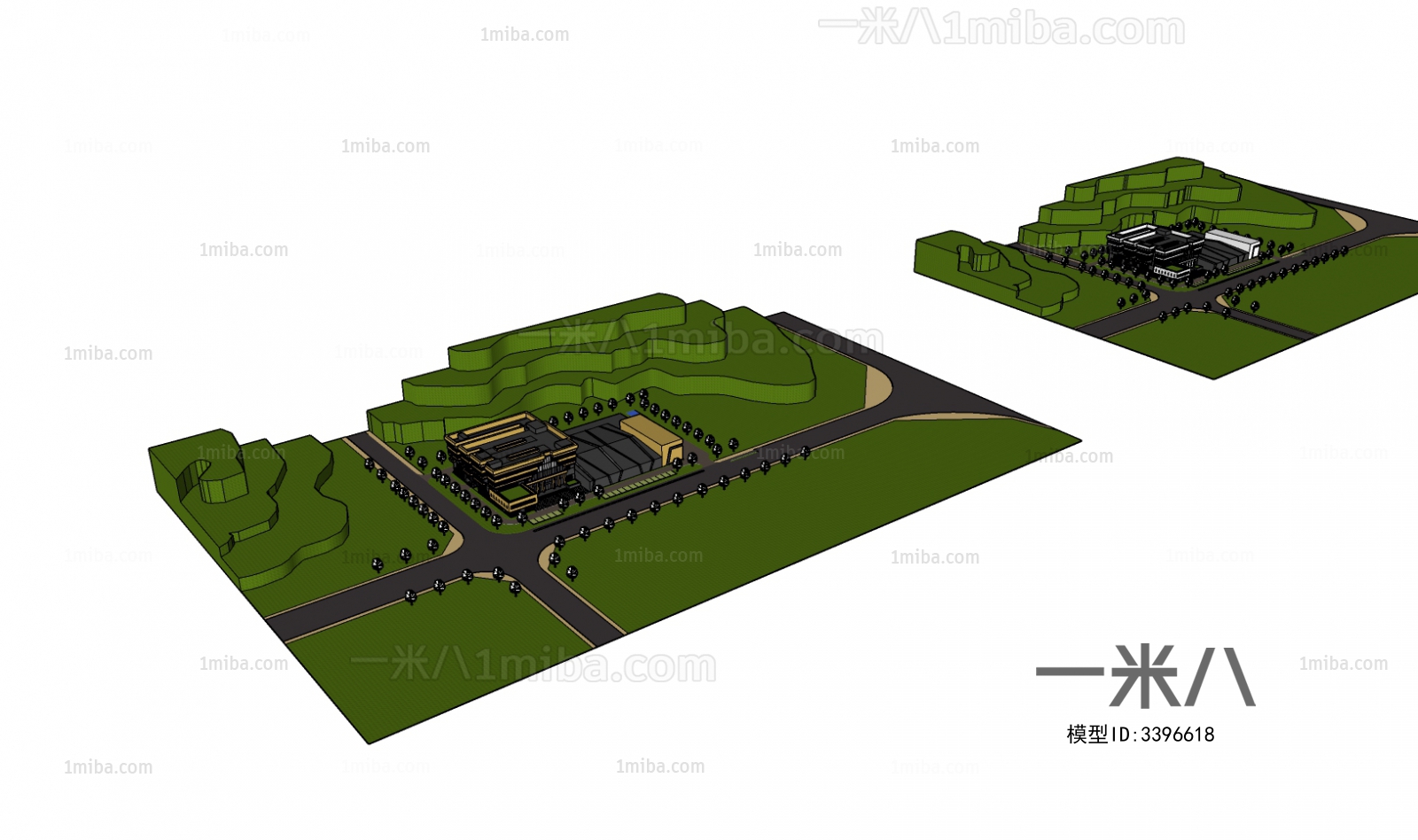 Modern Architectural Bird's-eye View Planning