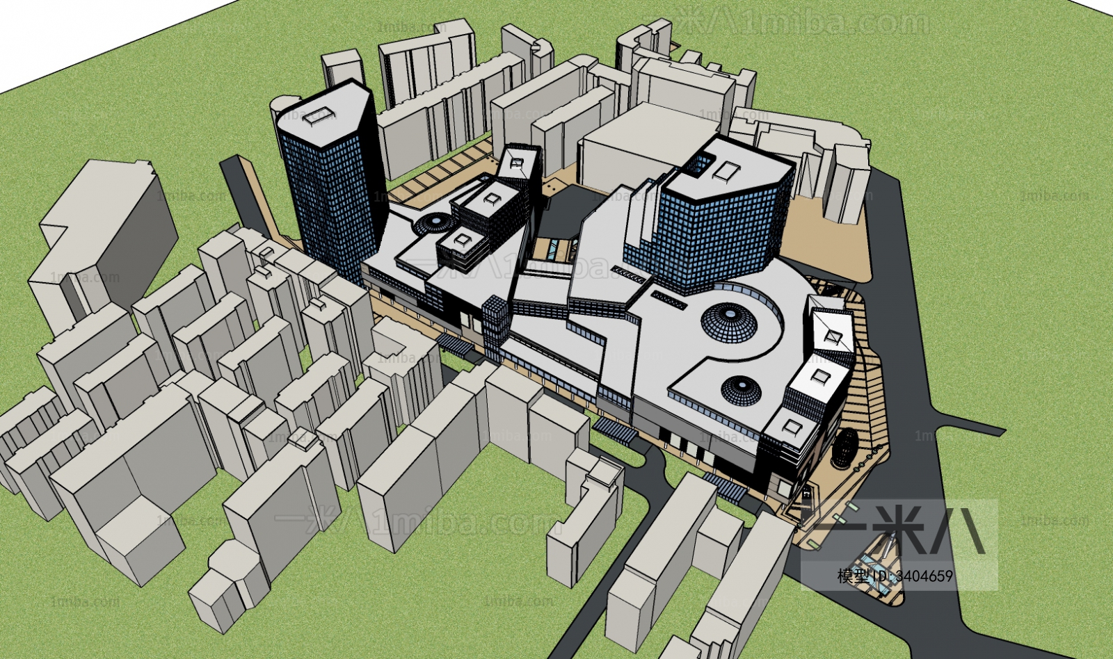 Modern Architectural Bird's-eye View Planning