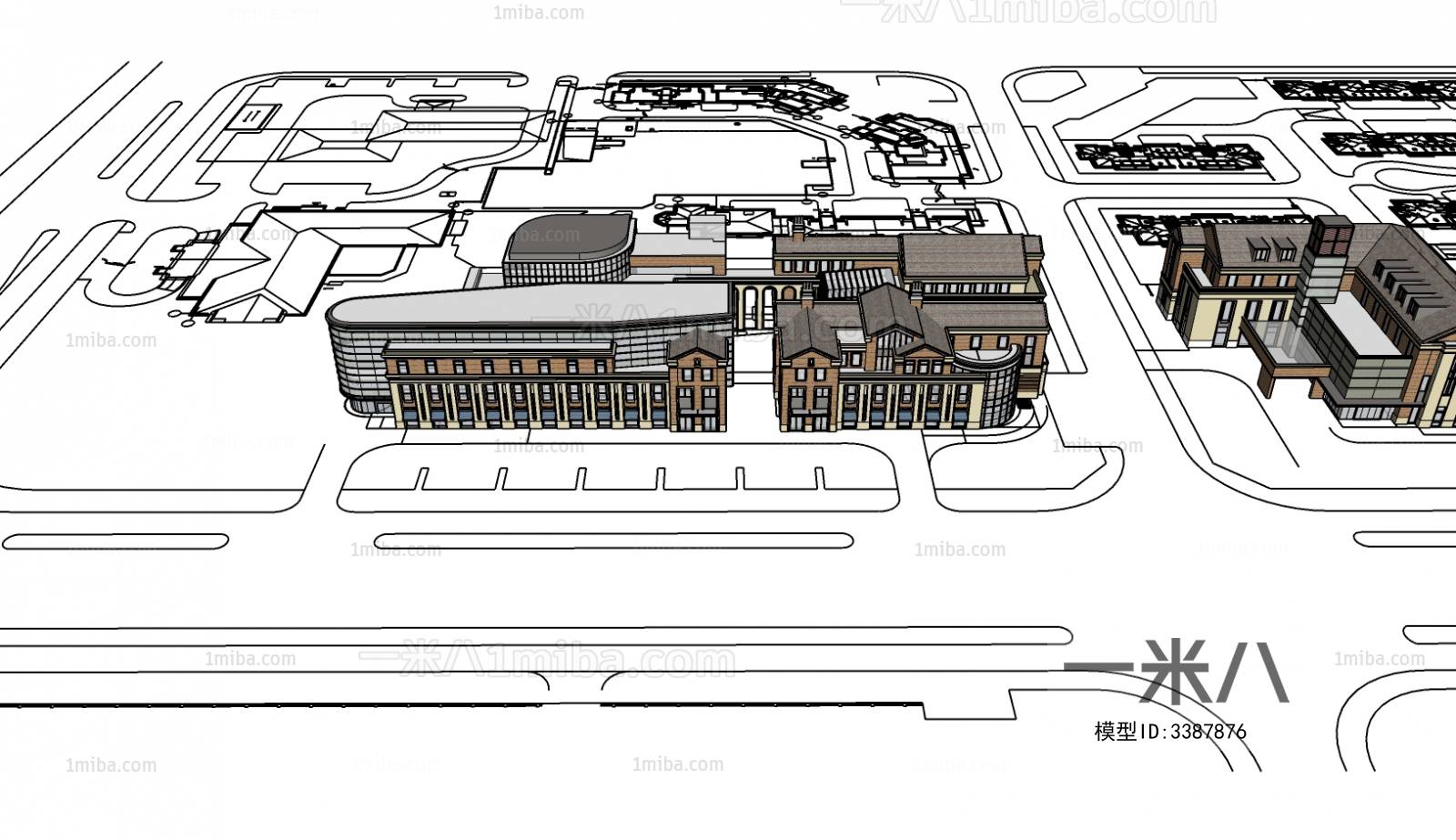 Modern Architectural Bird's-eye View Planning