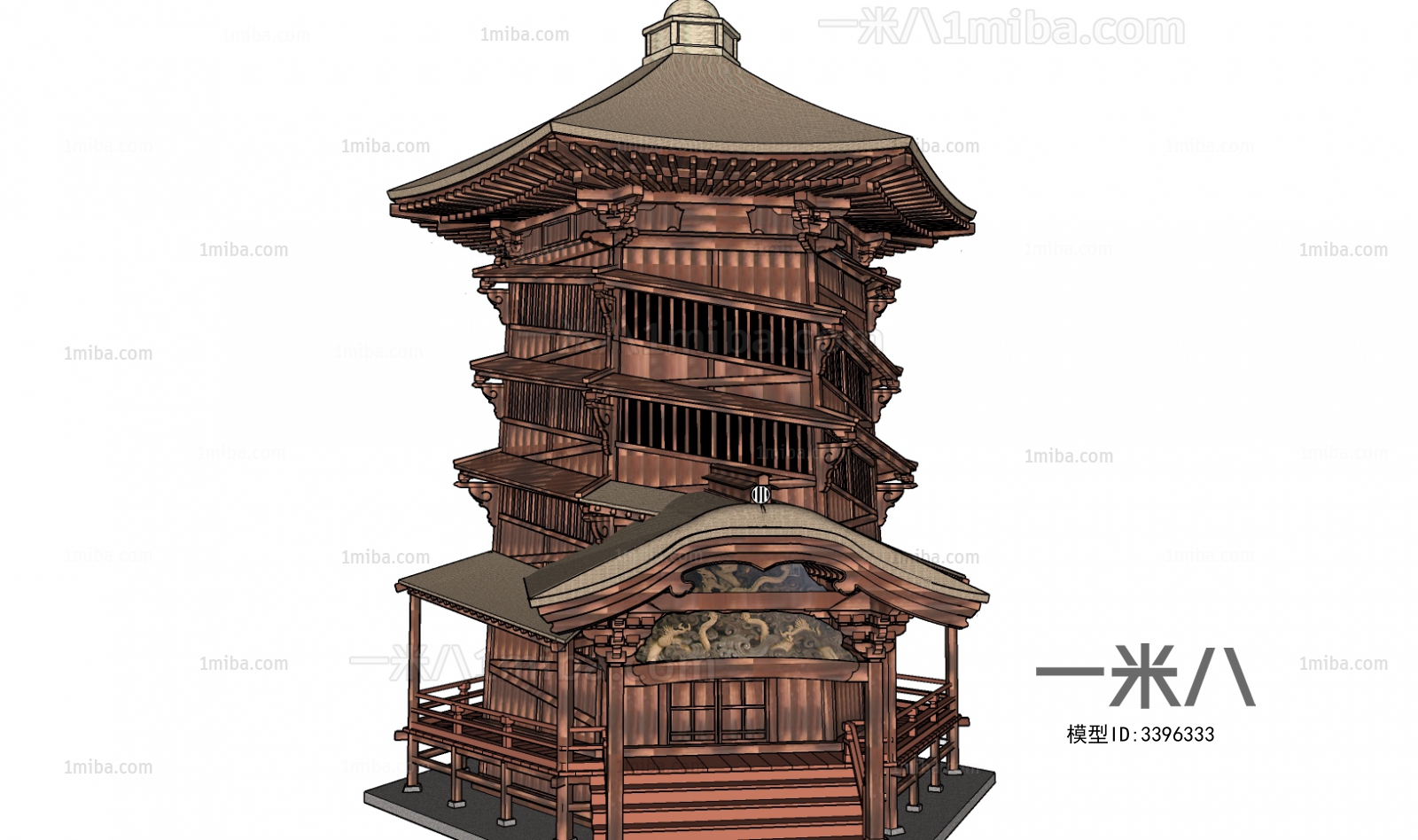 Japanese Style Ancient Architectural Buildings