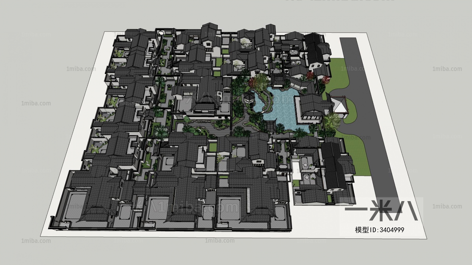 Modern Architectural Bird's-eye View Planning