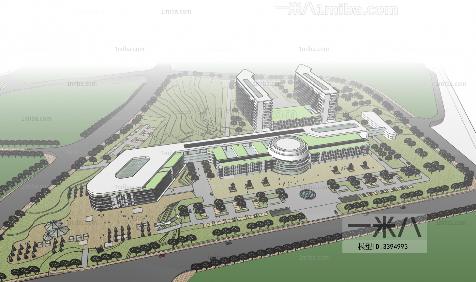 Modern Architectural Bird's-eye View Planning