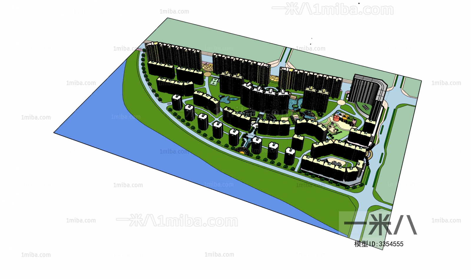 Modern Architectural Bird's-eye View Planning