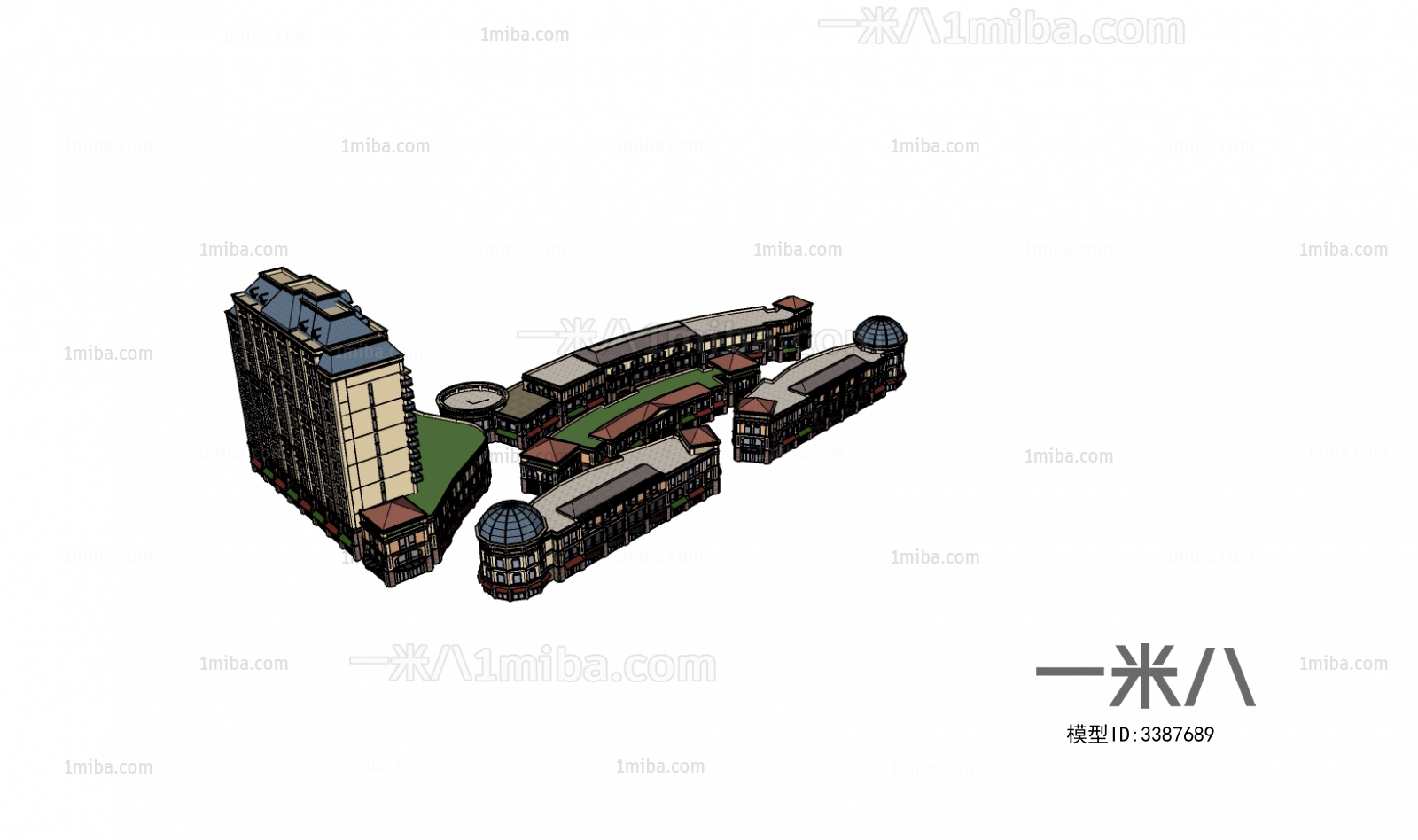 现代办公楼建筑外观