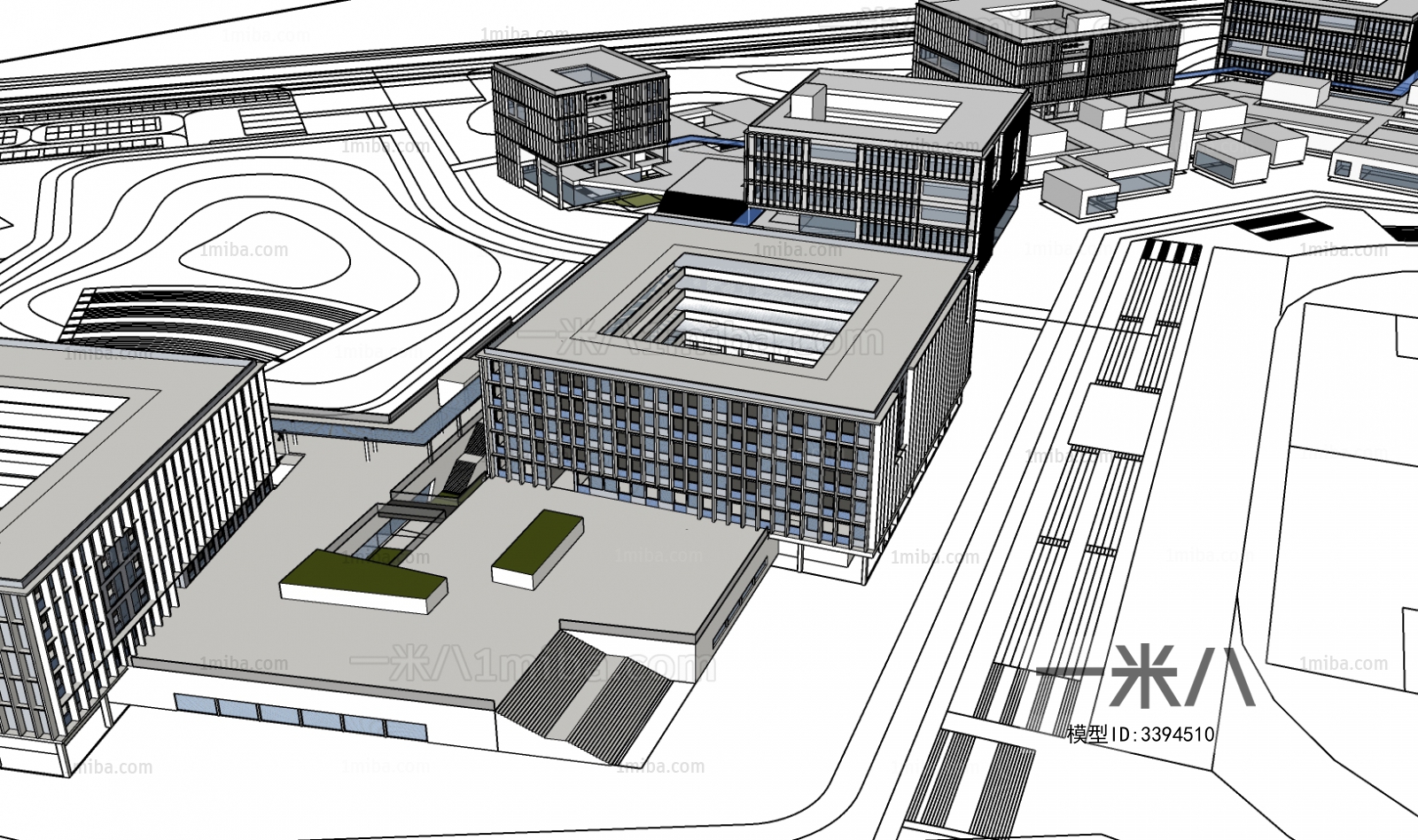 Modern Architectural Bird's-eye View Planning