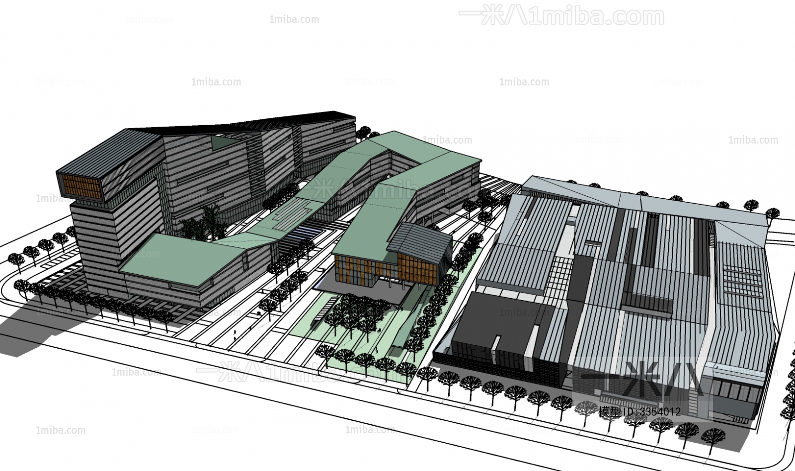 Modern Architectural Bird's-eye View Planning