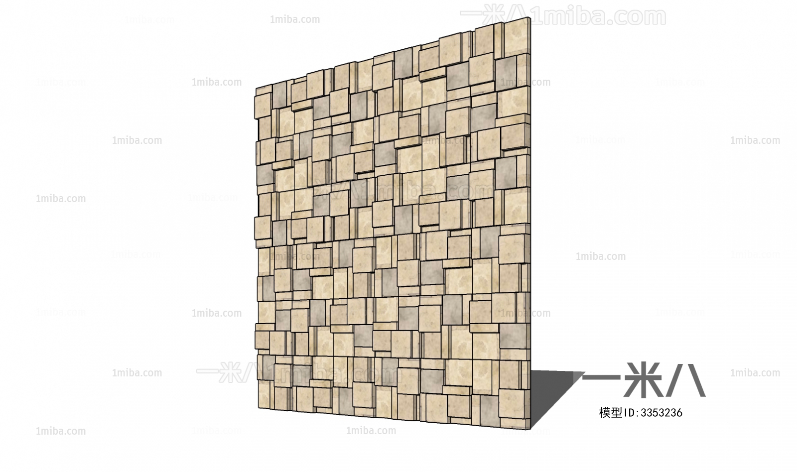 现代石头背景墙