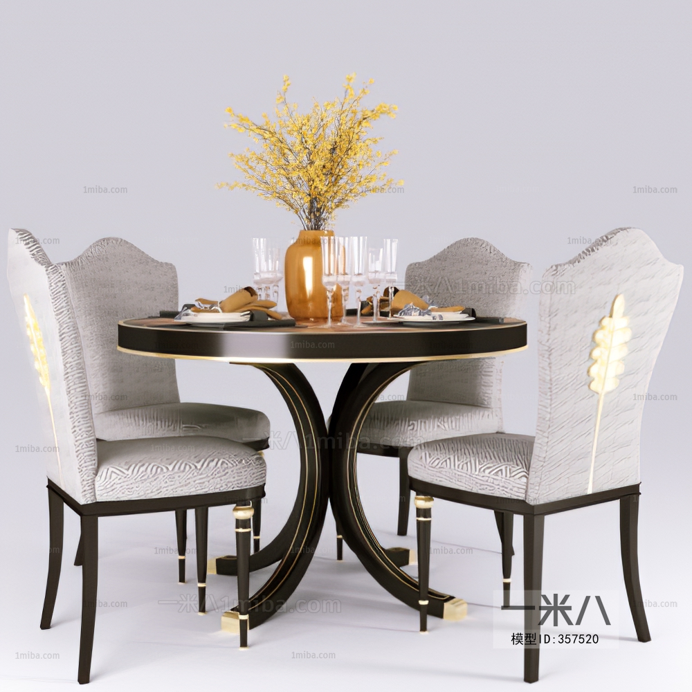 European Style Dining Table And Chairs