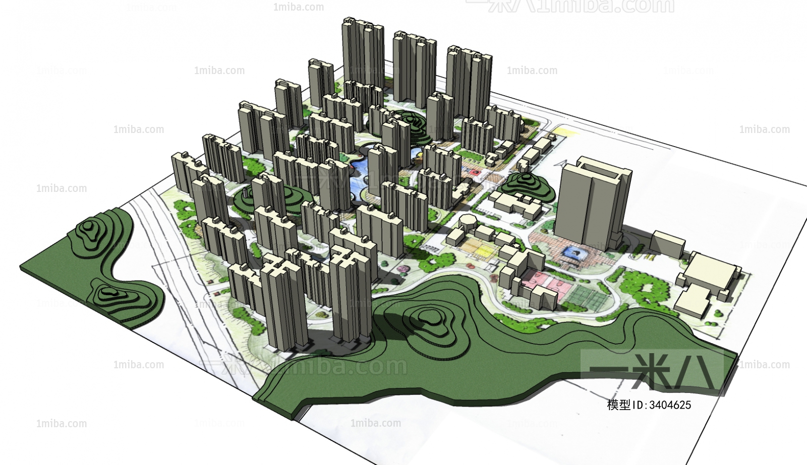 Modern Architectural Bird's-eye View Planning