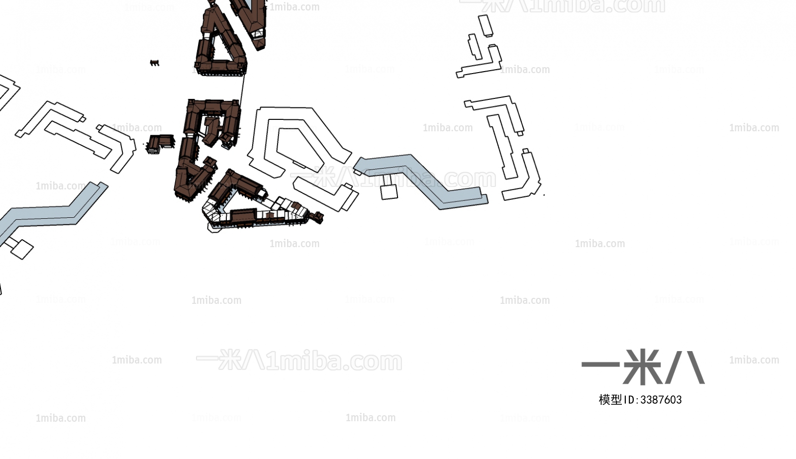 Modern Architectural Bird's-eye View Planning