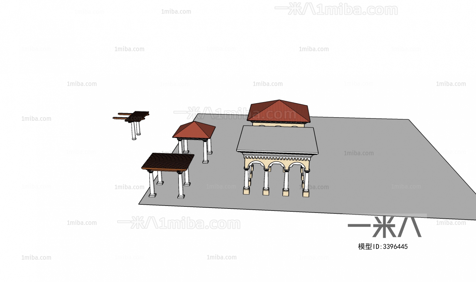 New Chinese Style Ancient Architectural Buildings