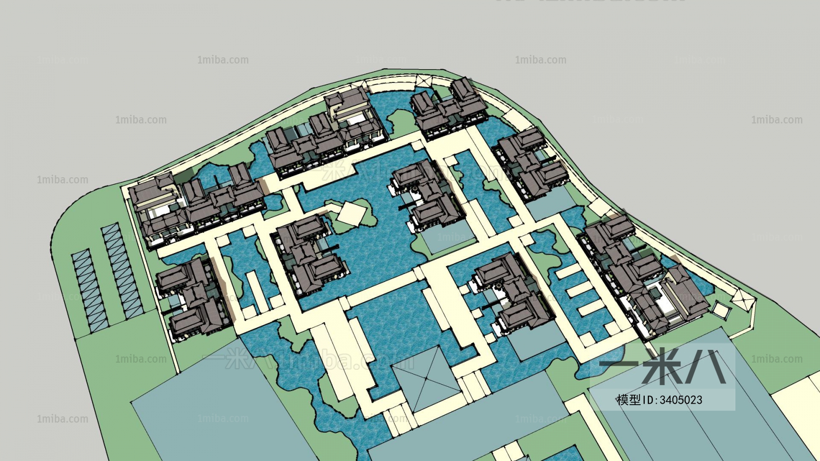 Modern Architectural Bird's-eye View Planning