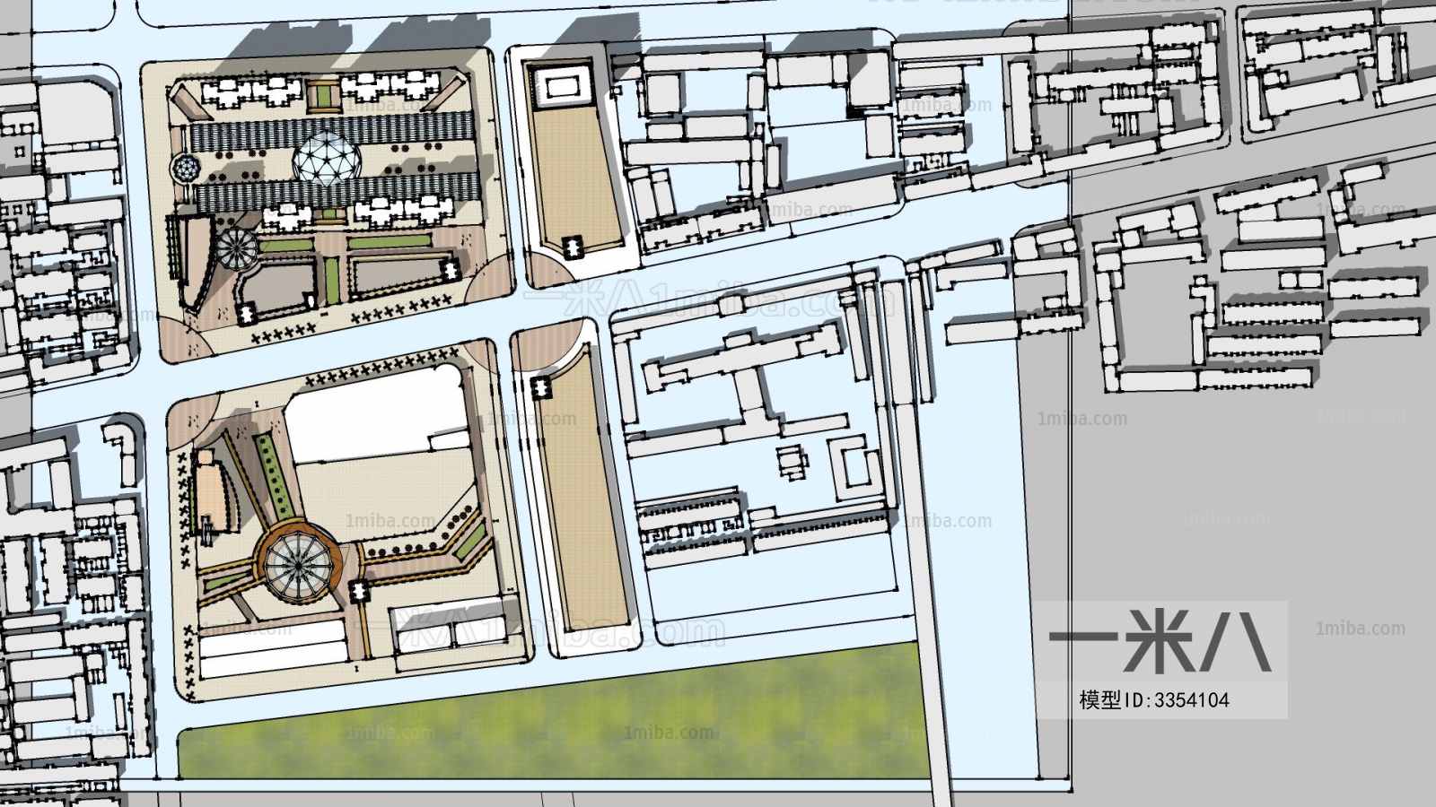 Modern Architectural Bird's-eye View Planning